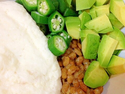 居酒屋メニューご飯にも合うよ♪ネバネバづくし♪